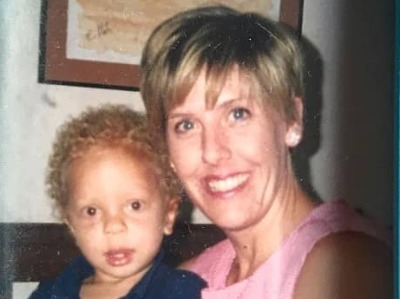 Mike Rattler's wife Susan Rattler and their child.